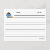 Postale Carte de recettes de beignes et de café (Dos)