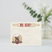 Postale carte de recettes de biscuits en peluche (Debout devant)