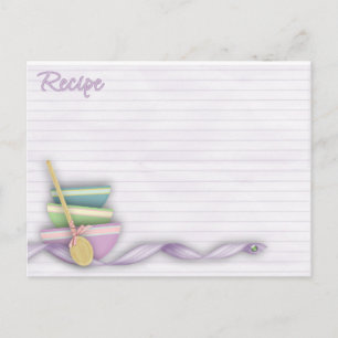 Postale carte de recettes de boules de cuisson
