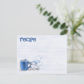 Postale carte de recettes de cacao chaud (Debout devant)