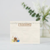 Postale carte de recettes de chef en peluche (Debout devant)