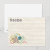 Postale carte de recettes de cookies à sucre (Devant / Derrière)