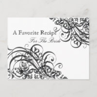 Carte de recettes de Fête des mariées de B&W baroq