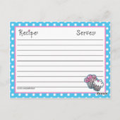 Postale Carte de recettes de gâteaux sucrés (Dos)