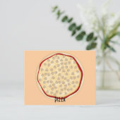 Postale Carte de recettes de pizza aux champignons (Debout devant)