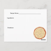 Postale Carte de recettes de pizza aux champignons (Dos)