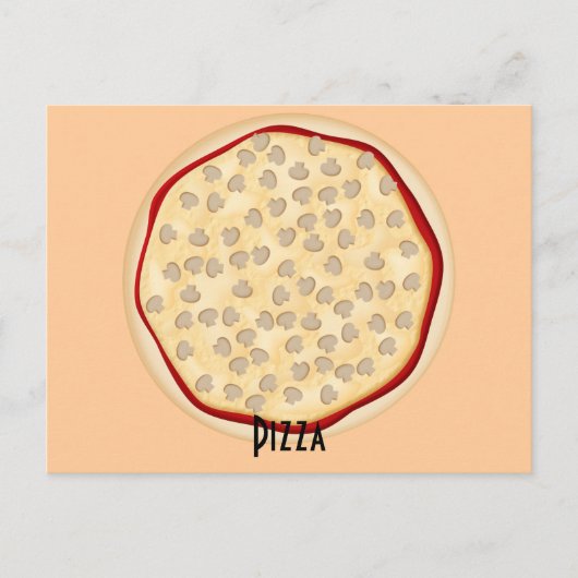 Postale Carte de recettes de pizza aux champignons (Devant)