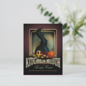 Postale Carte de recettes de sorcière de cuisine (Debout devant)
