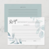 Postale CARTE DE RECETTES | Eucalyptus bleu-dusté (Devant / Derrière)