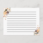 Postale Carte de recettes florales d'automne (Dos)