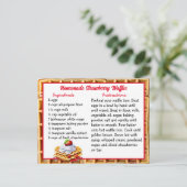 Postale Carte de recettes Fraise Fraise Fabriquée maison (Debout devant)