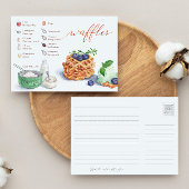 Postale Carte de recettes gaufres