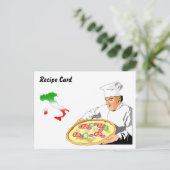 Postale Carte de recettes Gift Set Pizza italienne (Debout devant)