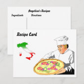Postale Carte de recettes Gift Set Pizza italienne (Devant / Derrière)