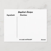 Postale Carte de recettes Gift Set Pizza italienne (Dos)