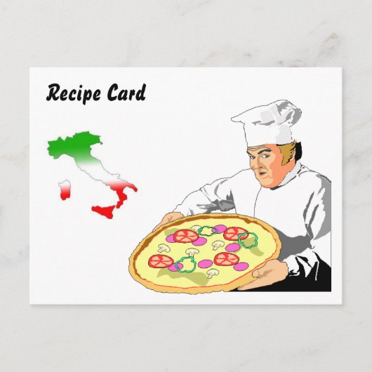 Postale Carte de recettes Gift Set Pizza italienne (Devant)
