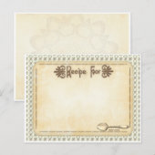 Postale carte de recettes grand-mère vieux look (Devant / Derrière)