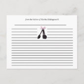 Postale Carte de recettes maman rose et noire (Dos)