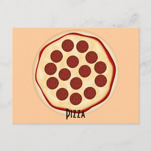 Postale Carte de recettes Pepperoni Pizza (Devant)