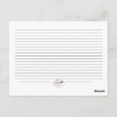 Postale Carte de recettes Poodle Bon Appetit blanc (Dos)