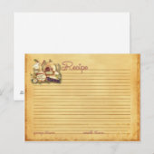 Postale carte de recettes rustiques du pays (Devant / Derrière)