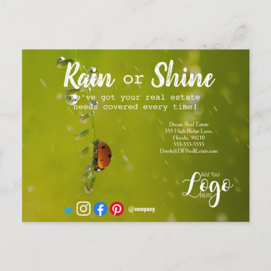 Postale Carte de recommandation de client pour l'agence im (Devant)