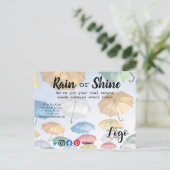 Postale Carte de recommandation de l'agent immobilier Blue (Debout devant)