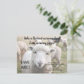 Postale Carte de recommandation immobilière Funny Sheep Ew (Debout devant)