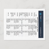 Postale Carte de référence rapide USPTO (Devant)