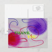 Postale carte de remerciement (Devant / Derrière)