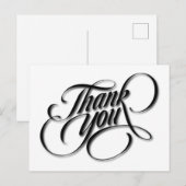 Postale carte de remerciement (Devant / Derrière)