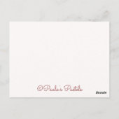 Postale Carte de remerciement 3 à bordure de fleurs (Dos)