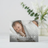 Postale Carte de remerciement avec photo de bébé à l'intér (Debout devant)