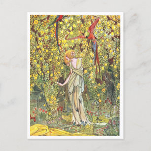 Postale Carte de remerciement avec une illustration vintag