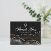 Postale Carte de remerciement Bar Mitzvah étoile de David (Debout devant)