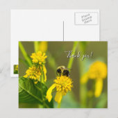 Postale Carte de remerciement Bumblebee (Devant / Derrière)