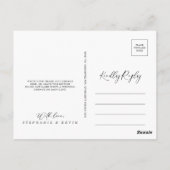 Postale Carte de remerciement calligraphiée idyllique et é (Dos)