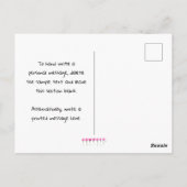 Postale Carte de remerciement – Conception florale pour 75 (Dos)