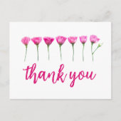 Postale Carte de remerciement – Conception florale pour 75 (Devant)