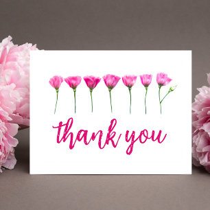 Postale Carte de remerciement – Conception florale pour 75