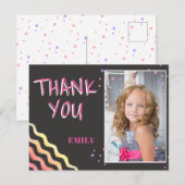 Postale Carte de remerciement d'anniversaire avec tableau  (Devant / Derrière)