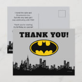 Postale Carte de remerciement d'anniversaire Batman Gotham (Devant / Derrière)