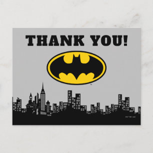 Postale Carte de remerciement d'anniversaire Batman Gotham