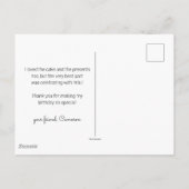 Postale Carte de remerciement d'anniversaire de Cookie Mon (Dos)