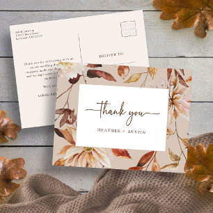 Postale Carte de remerciement d'automne