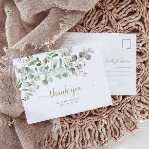 Postale Carte de remerciement de baby shower de mariage à