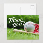 Postale Carte de remerciement de baseball (Devant / Derrière)
