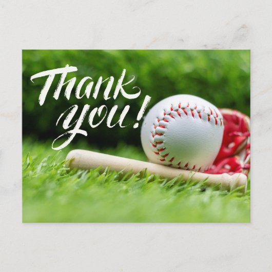 Postale Carte de remerciement de baseball (Devant)