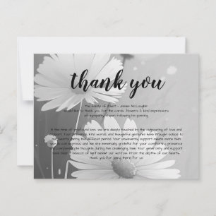 Postale Carte de remerciement de condoléances funéraires