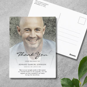 Postale Carte de remerciement de condoléances personnalisé